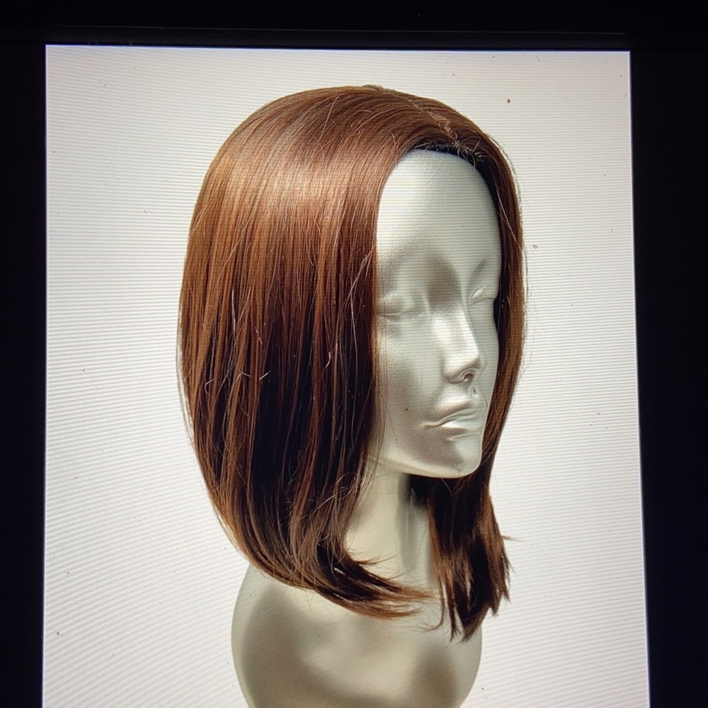 14” SYNTHETIC BOB WIG AUBURN BROWN LONG
